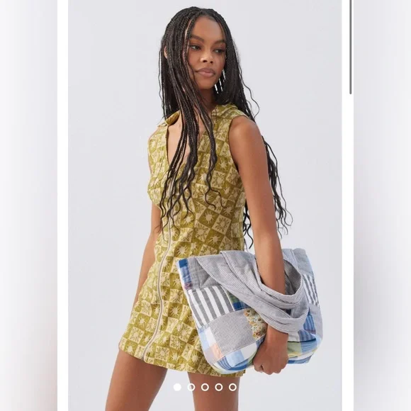 Urban Outfitters UO Freya Linen Collared Mini Dress - Picture 3 of 8